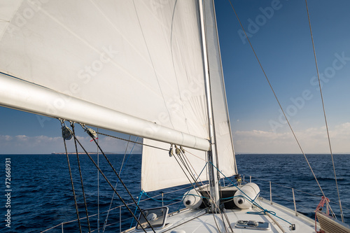Sailing in Mediterranean sea © AlexanderNikiforov