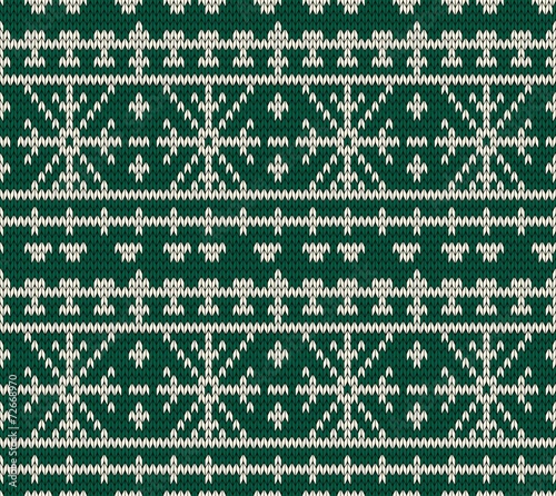 Christmas seamless knitted background.