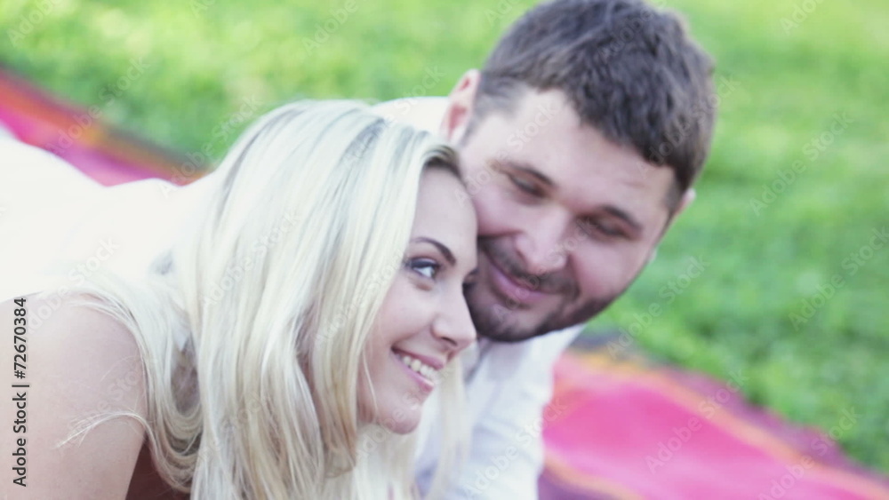 Funny Couple on picnic