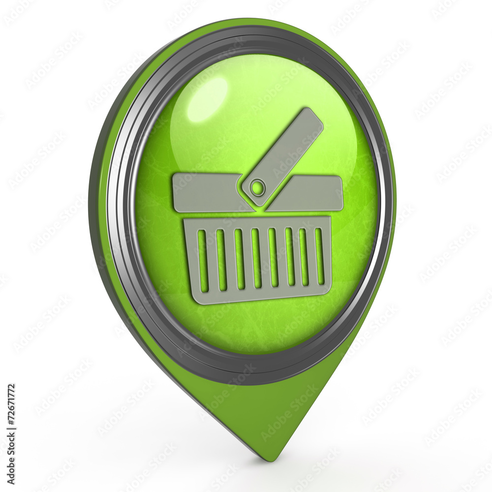 shopping cart pointer icon on white background shopping cart pointer icon on white background