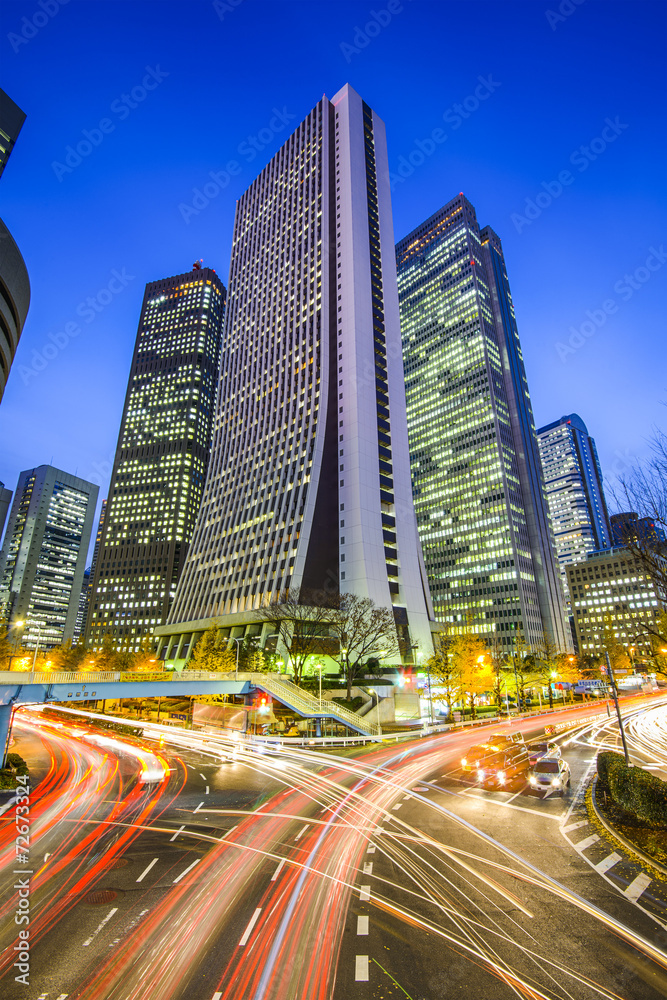 Naklejka premium Tokio, Japonia Wieżowce Shinjuku