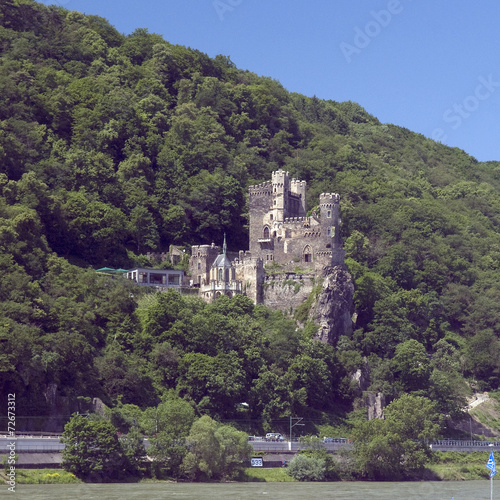 Burg Rheinstein, Landschaft, Rhein;