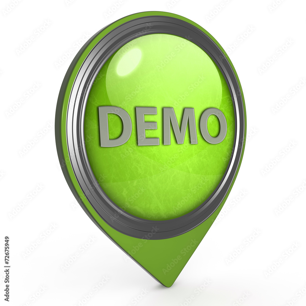 Demo pointer icon on white background Demo pointer icon on white background