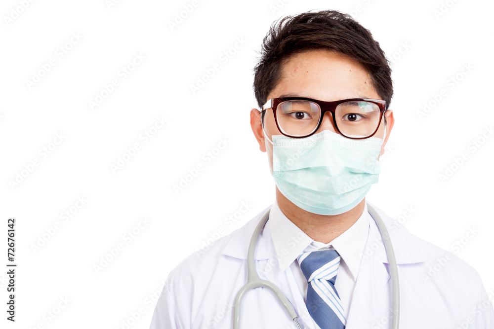 Portrait of Asian male doctor wear mask Portrait of Asian male doctor wear mask