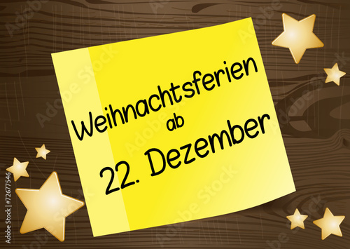 Weihnachtsferien ab 22. Dezember