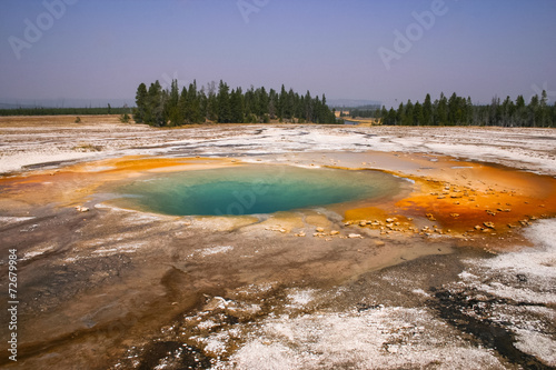 A Geyser crater in Yellowstone National Park