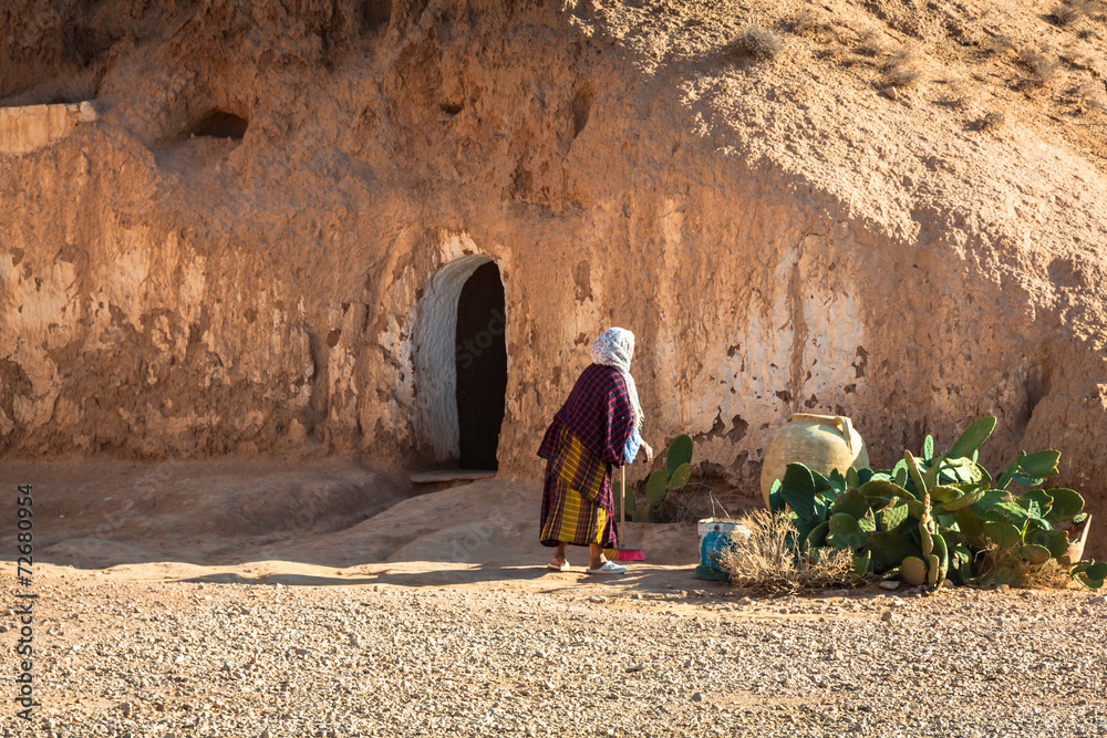 Residential caves of troglodyte in Matmata, Tunisia, Africa