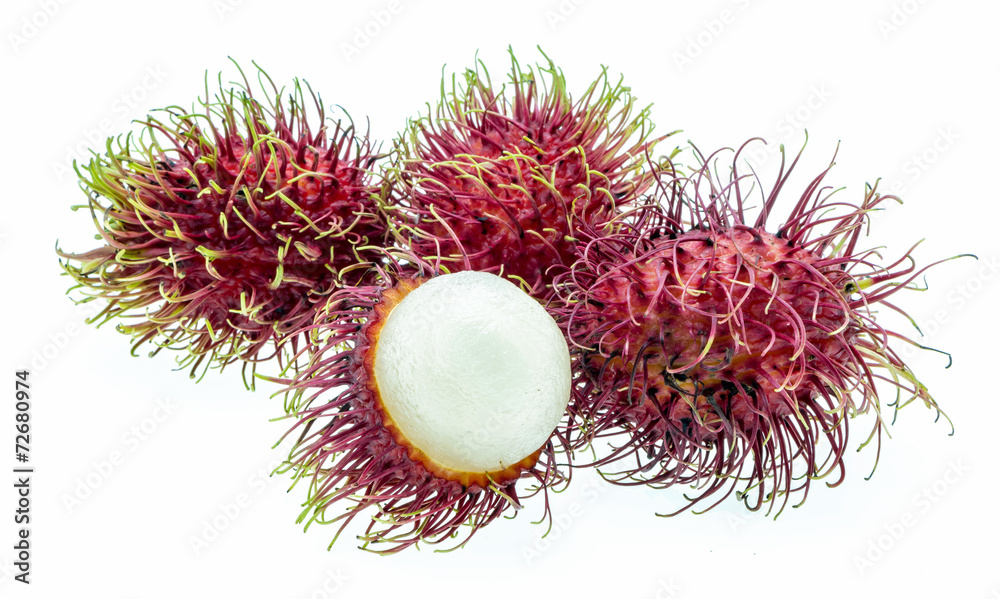 rambutan sweet delicious fruit isolated on white background rambutan sweet delicious fruit isolated on white background