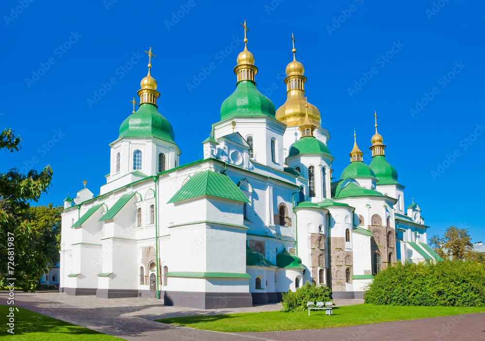 Saint Sophia Cathedral in Kiev in the spring