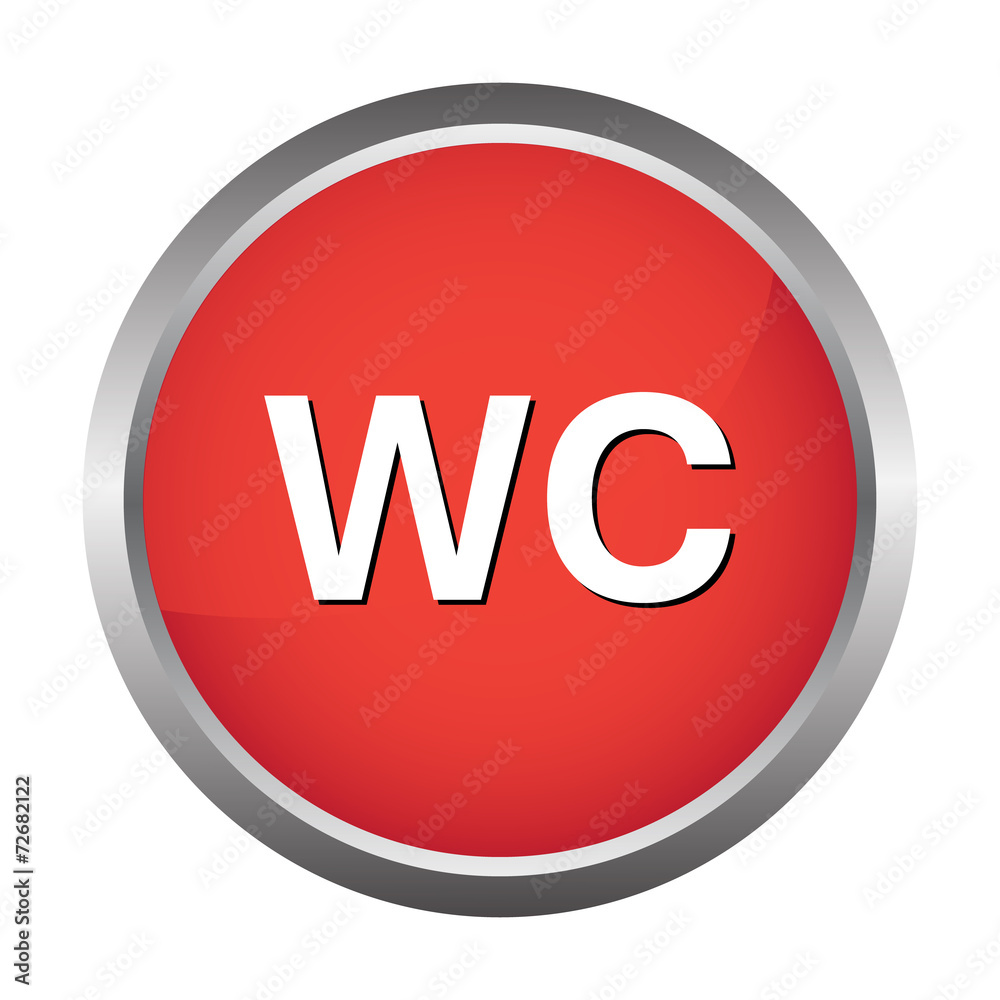 WC button, toilet icon WC button, toilet icon
