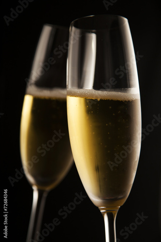 Two flutes of champagne