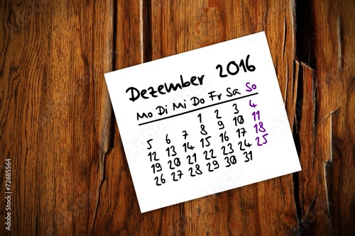 zettl brettl holztisch kalender 2016 XII