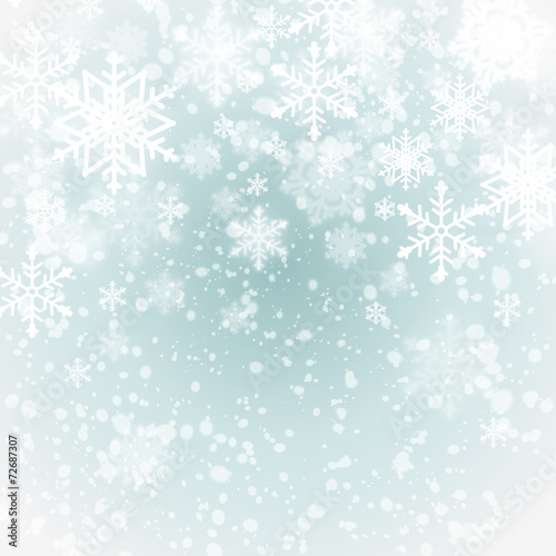 winter background with snowflakes