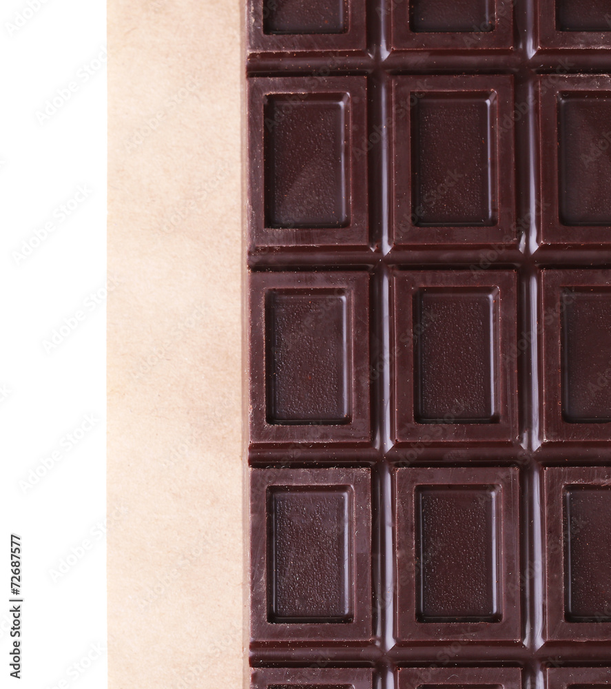 Chocolate bar isolated on white Chocolate bar isolated on white