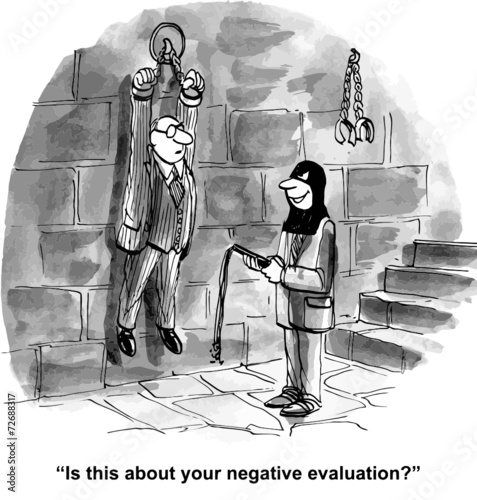 "Is this about your negative evaluation?"