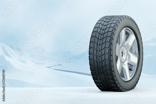 Winter Driving - Winter Tire - computer generated image © trendobjects