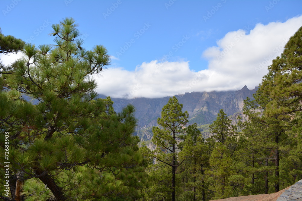 Caldera de Taburiente in La Palma, Canary islands, Spain. Caldera de Taburiente in La Palma, Canary islands, Spain.