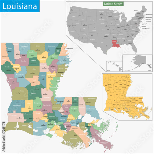 Louisiana map