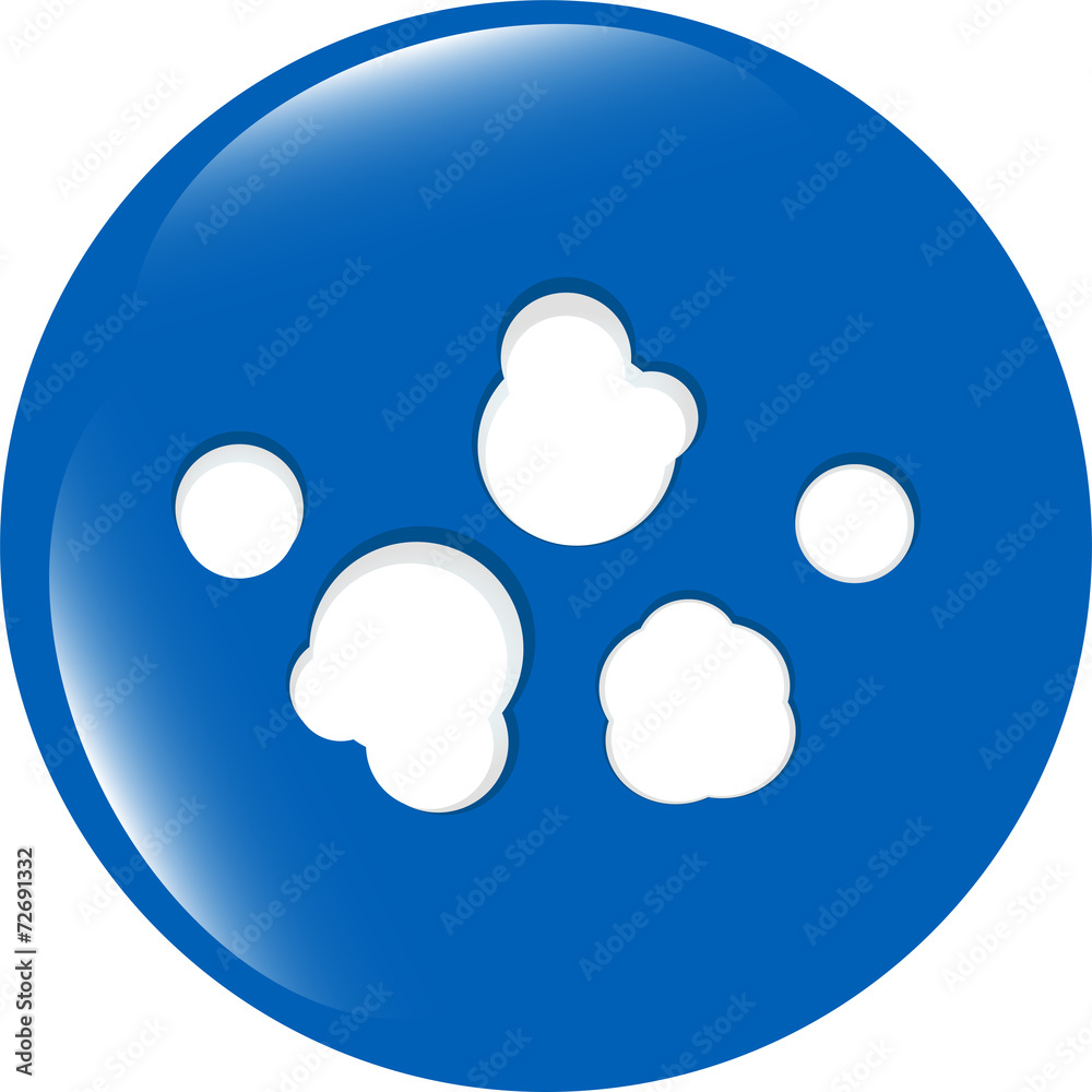 abstract cloud web icon, button isolated on white abstract cloud web icon, button isolated on white