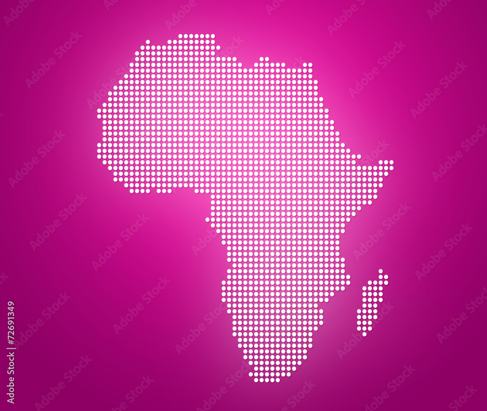 Image of modern optimally dotted Africa map