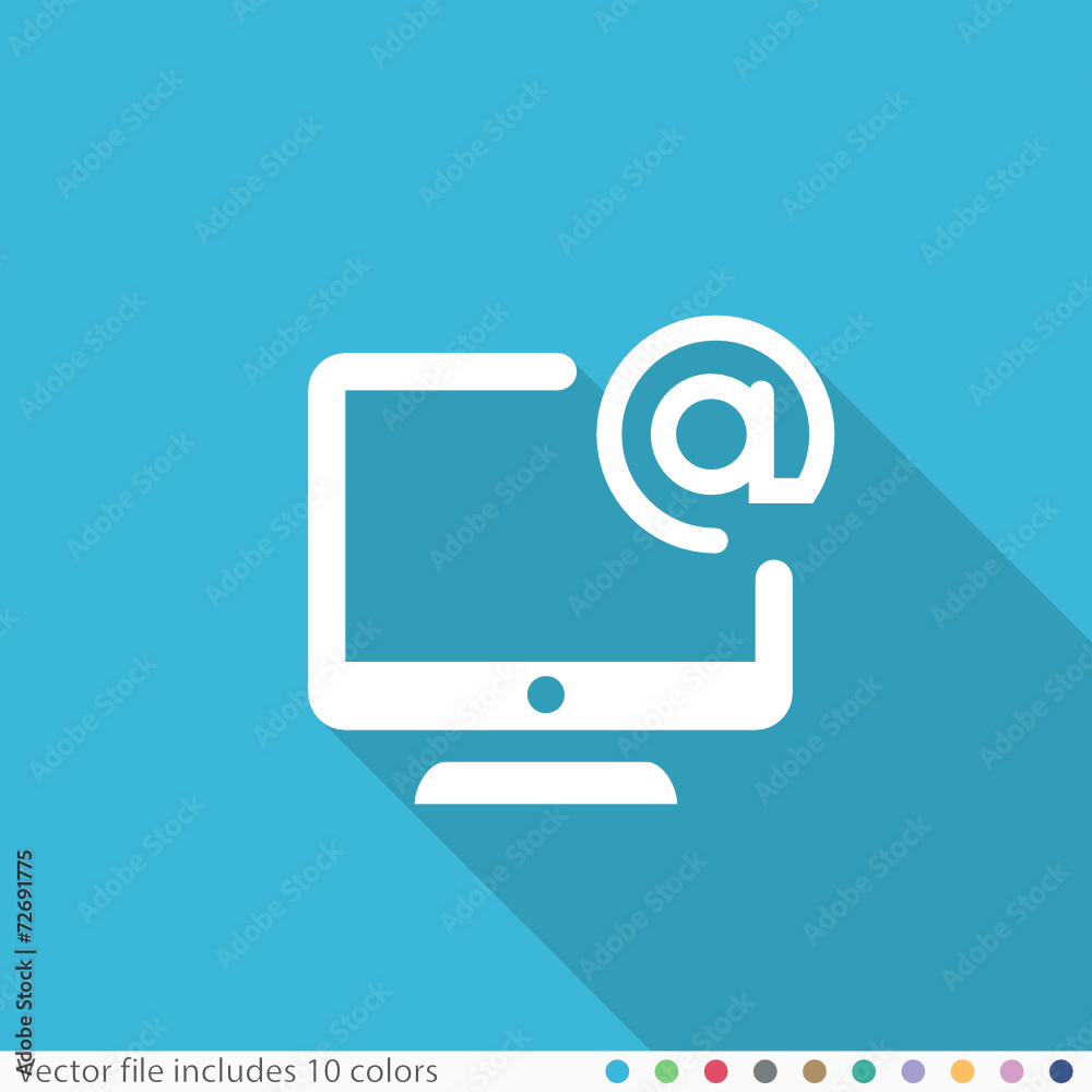 Flat Long Shadow Icon Flat Long Shadow Icon