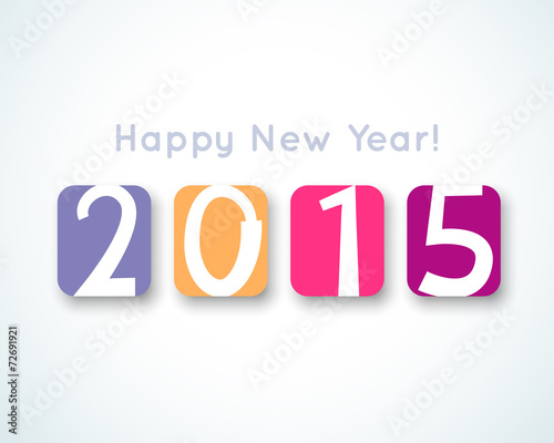 Happy New Year 2015 banner. Vector illustration for holiday