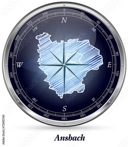 Karte von Ansbach