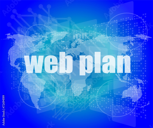 words web plan on digital touch screen © fotoscool