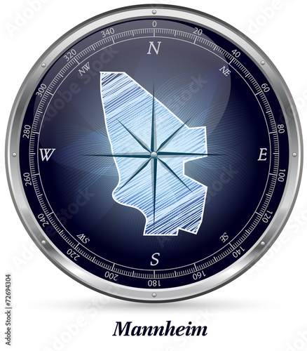 Karte von Mannheim