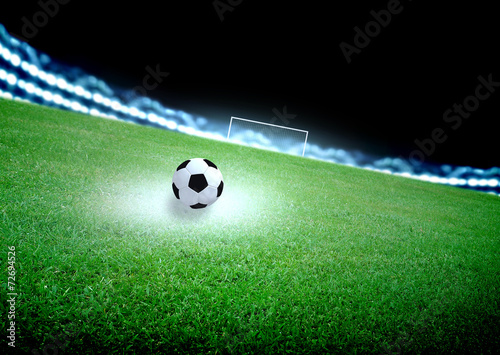 soccer field and the bright lights