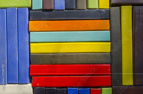 Colorful of ceramic tiles o...