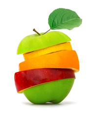 Crédence de cuisine Fruits Tranches de fruits frais en gros plan  © Mariusz Blach