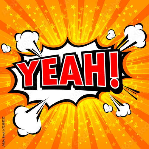 Yeah! Comic Speech Bubble, Cartoon