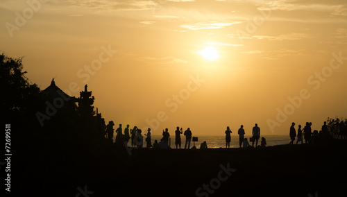 sunset at Pura Batu Bolong - Tanah Lot  Bali   Indonesia