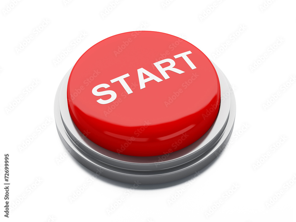 Red start button. 3d illustration Red start button. 3d illustration