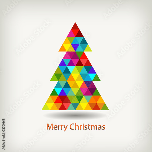 christmas tree in rainbow colors