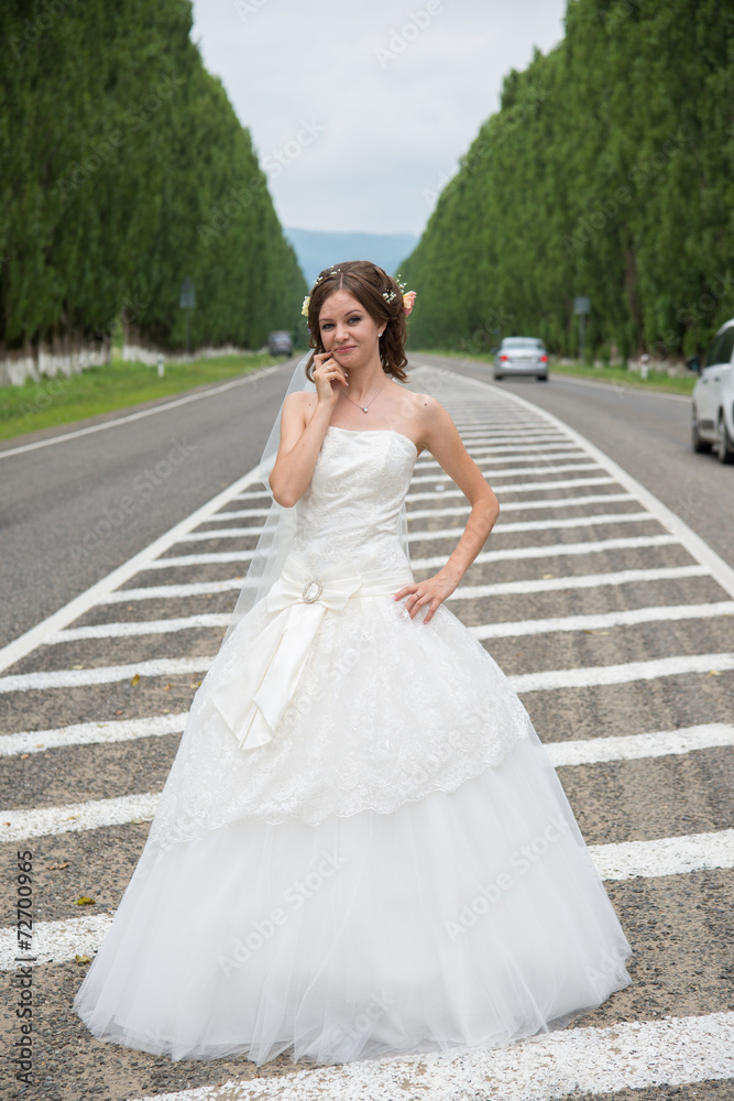 Beautiful bride on wedding day