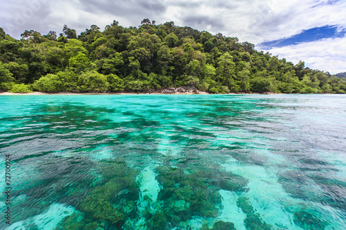 Beautiful crystal clear sea at tropical island © aiaikawa
