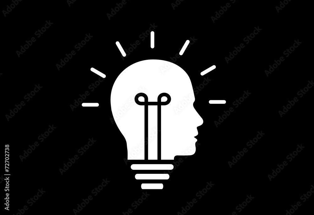 idea solution bulb human man head brain concept illustration art idea solution bulb human man head brain concept illustration art
