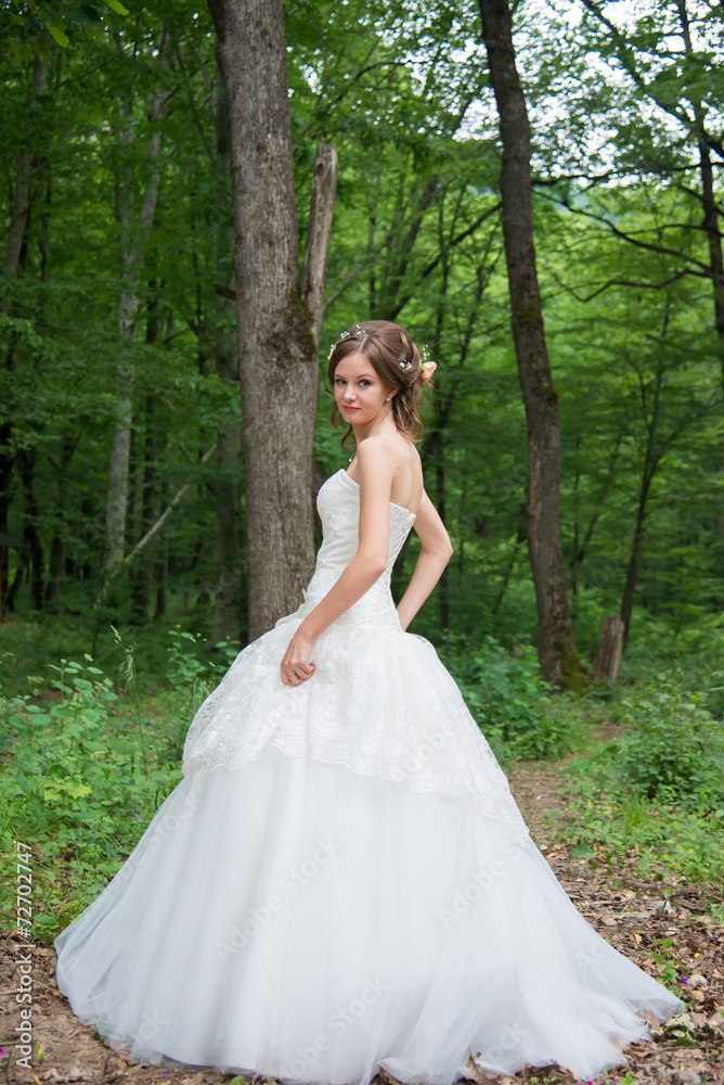 Beautiful bride on wedding day