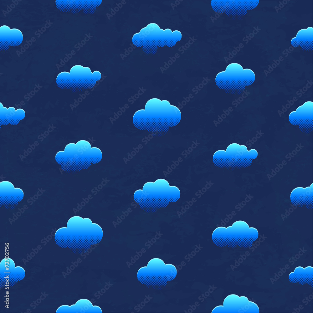 Clouds in the night sky. Seamless pattern Clouds in the night sky. Seamless pattern