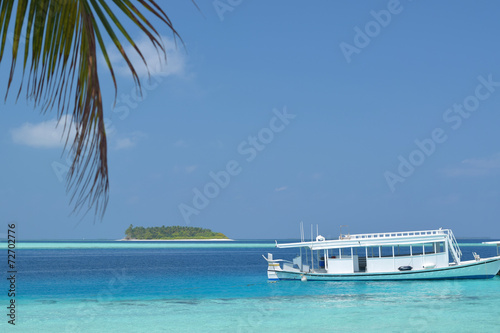Passenger Boat parked in Maldives