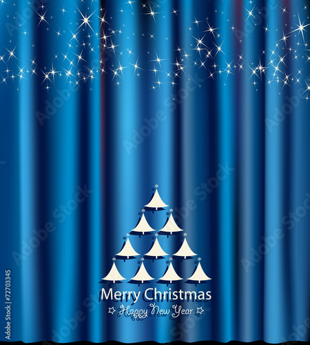 blue festive card for chris...