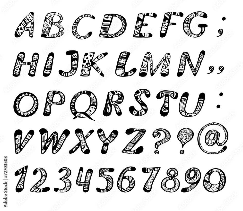 Doodle alphabet Doodle alphabet