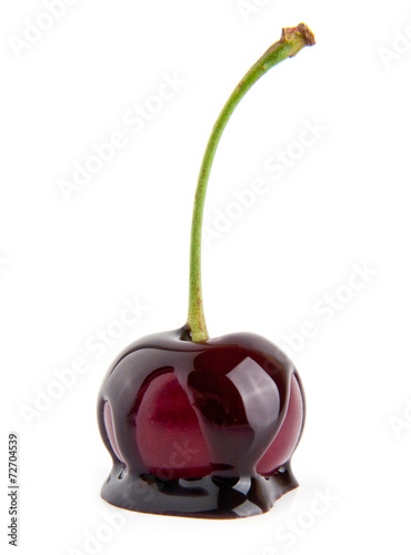 cherry in a chocolate