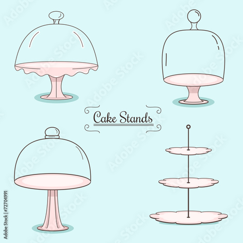 set of cake stands