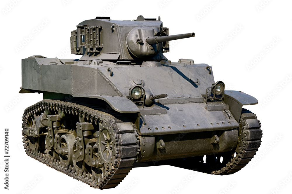 Light tank Stuart isolated