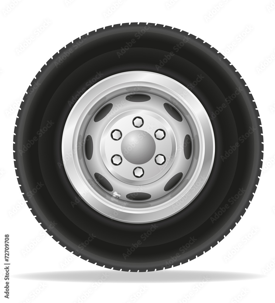 wheel for truck tracktor and van vector illustration wheel for truck tracktor and van vector illustration