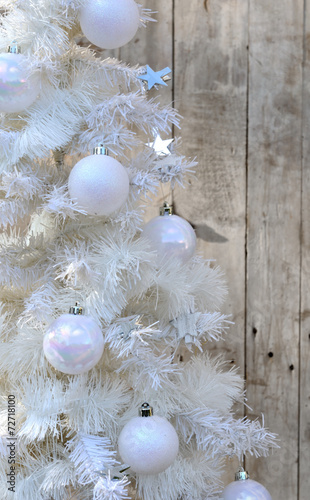 sapin de Noël fond bois