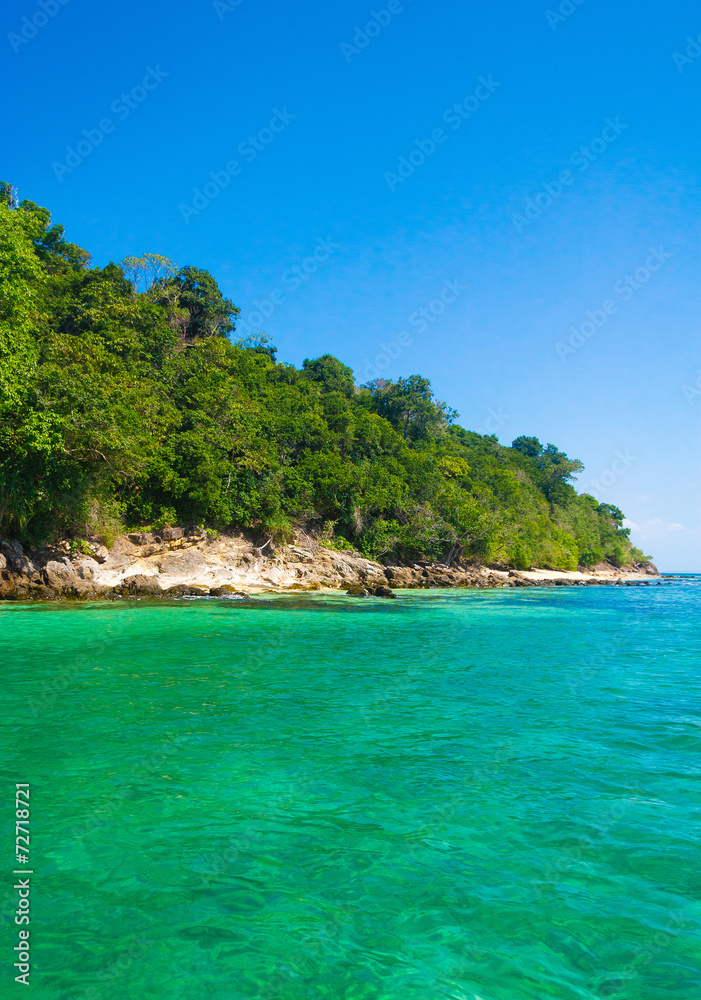 Fototapeta premium In Paradise Found Remote Resort